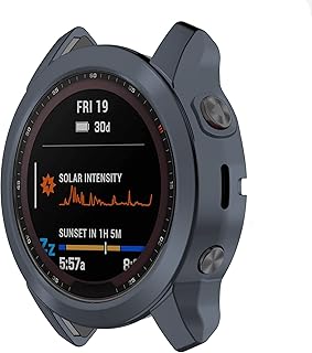 [2-Pack] Senter Colorful Case Compatible for Garmin Fenix 7,Shock-Proof and Shatter-Resistant Protective TPU Frame Full Cover for Fenix 7 Smart Watch