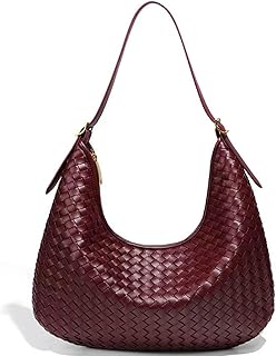 YONGLEE ARTEE Shoulder Handbags Shoulder Bag for Women Totes Woven Vegan Leather Bag Hand Bag Working Lightweight Bags With Zipper