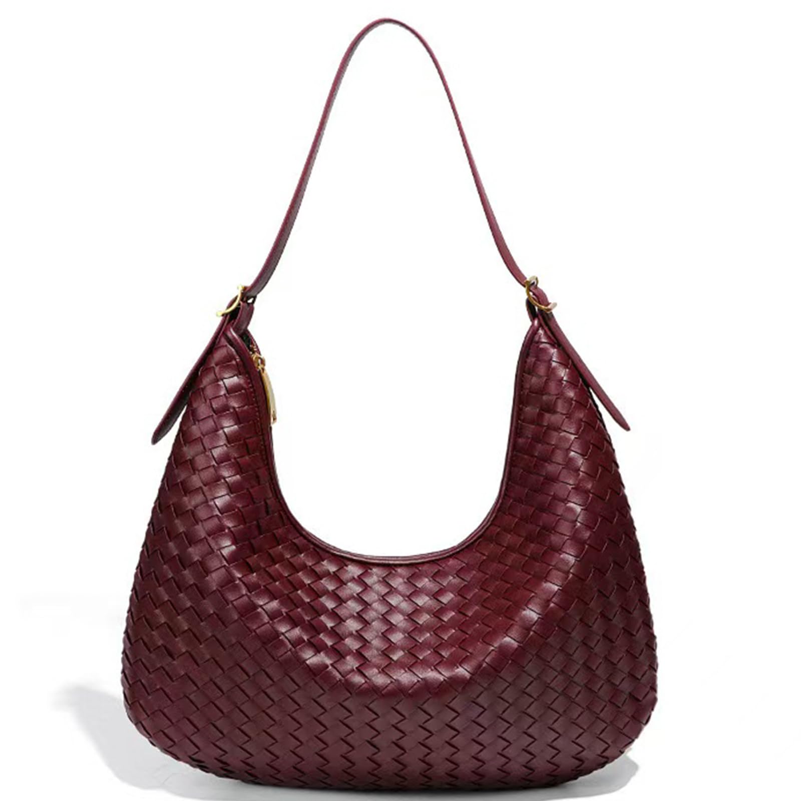 Shoulder Handbags Shoulder Bag for Women Totes Woven Vegan Leather Bag Hand Bag Working Lightweight Bags With Zipper