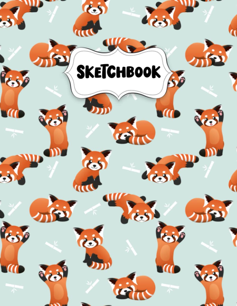 Sketchbook: Funny Red Raccoon Sketch Book for Drawing: Blank Sketch Pad for Drawing for Kids: Sketchpad for Drawing for Kids, Bleed Proof Art Sketch Book 8.5 x 11