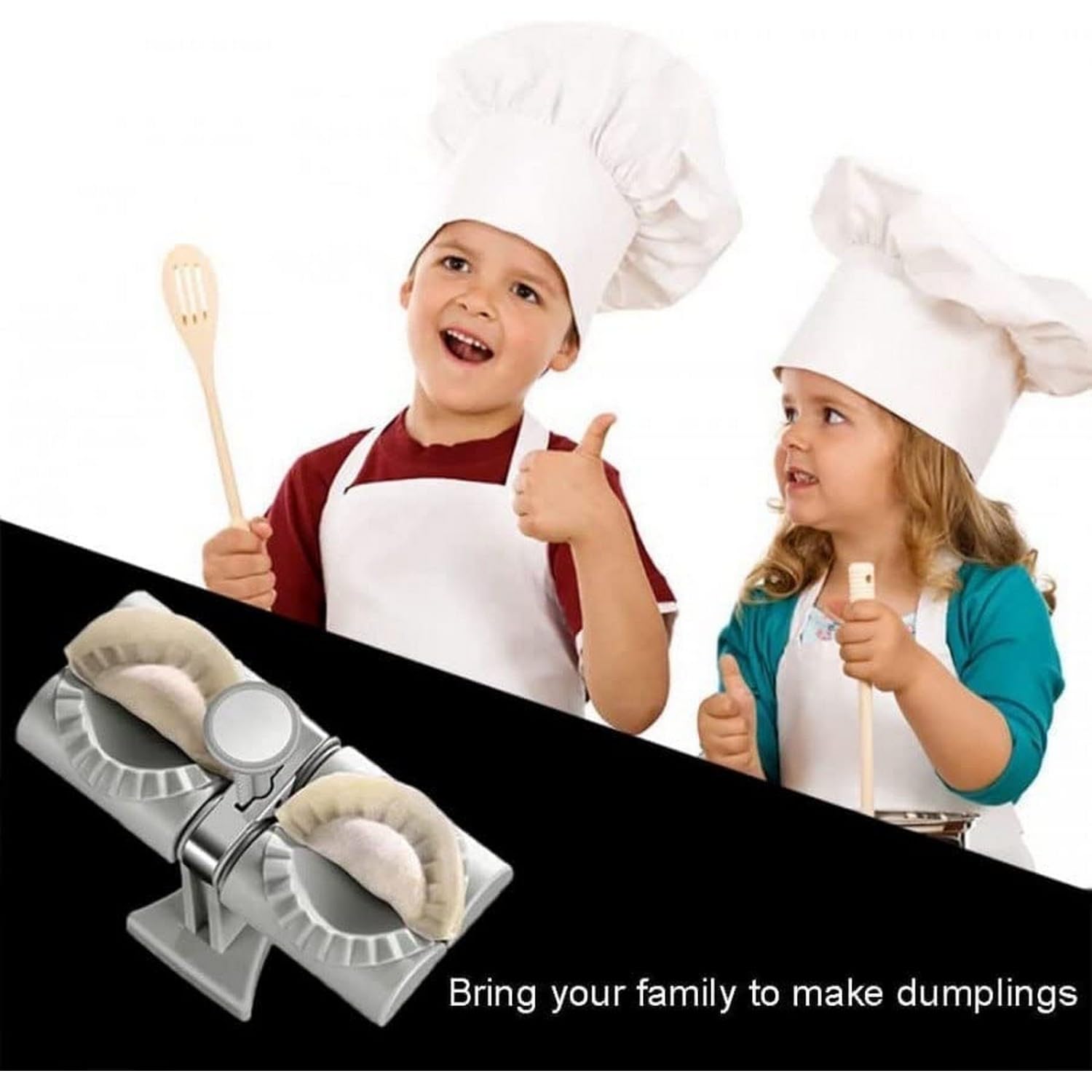 Krishna Zone Double Head Automatic Dumpling Maker Mould Machine, ABS Material, Kitchen Accessories, Make Dumplings, Empanadas, Ravioli 1