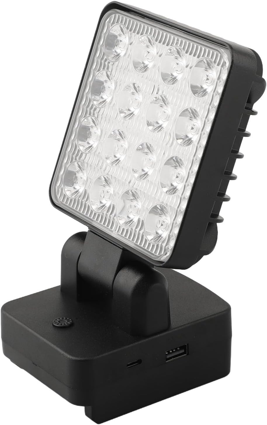 Cordless LED Work Light Flashlight Compatible with Bosch 18V Batteries - Adjustable Brightness, 90° Tilt, 330° Rotation