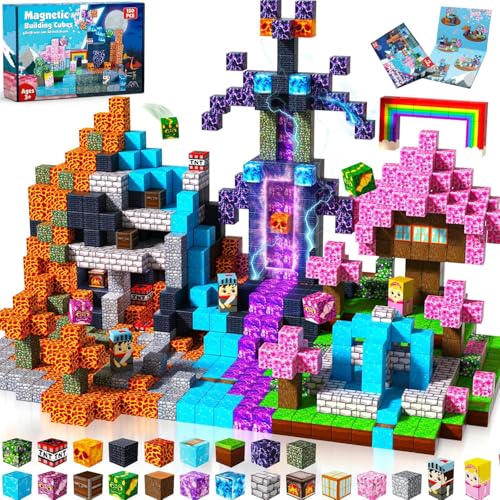 GraceDuck Magnetic Blocks - 150 PCS Build Dark Swordsman's Forest Castle - Magnetic Toys for...