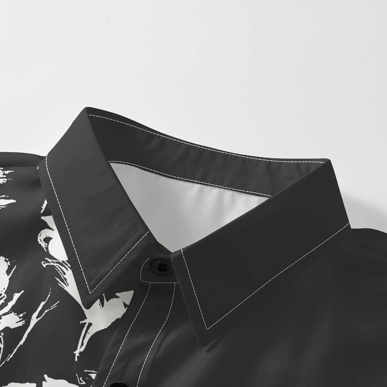 Cloudstyle Mens Floral Dress Shirt Printed Casual Long Sleeve Button Down Top - Image 5