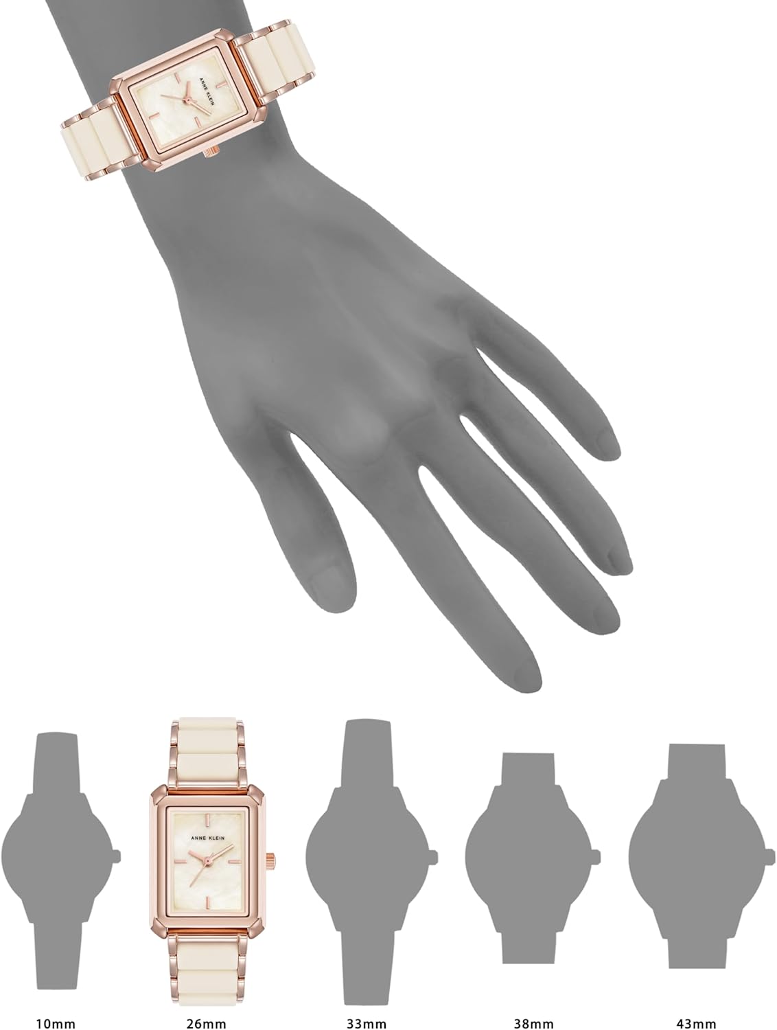 Anne Klein Women's Silicone Bracelet Watch - Image 4