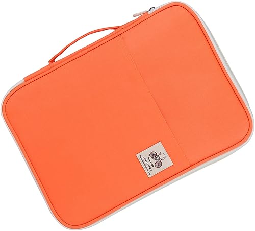 Vista 14 de LiebeWH Bolsas de documentos A4 Portafolio Organizador de computadora portátil con cremallera Estuche con cremallera Mensajero de almacenamiento