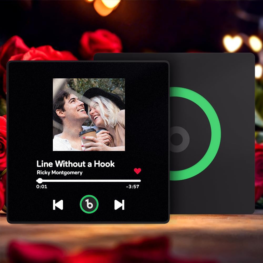 Custom Fridge Magnet Music Personalised Spotify Fridge Beats Magnet That Can Play Songs Customised Wedding Anniversary Birthday Gifts for Couples Women Men Mom Grandma Nana