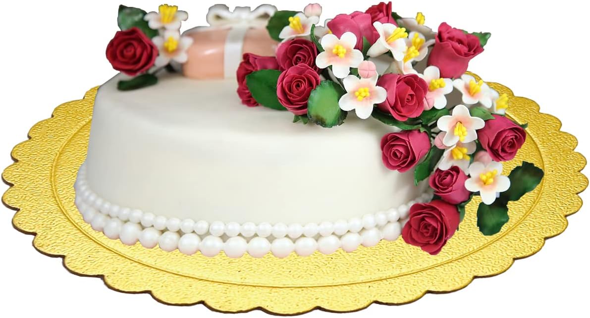 4 Pcs Cake boards, 6, 8, 10 and 12 Inch Cake Base Cardboards, Cake Circle Base for Cake Decorating, Golden - Image 4
