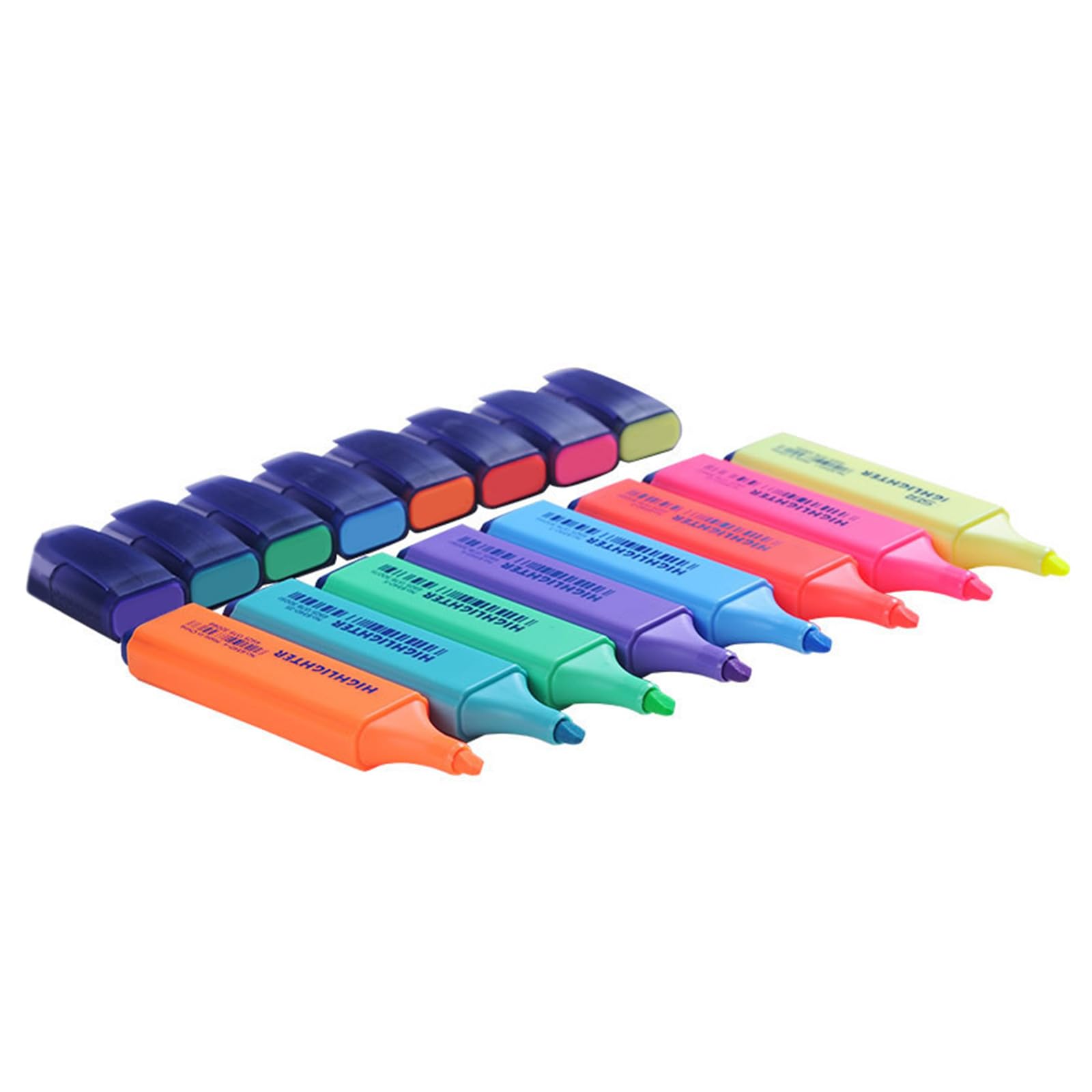 RUINBNC Fluorescent Highlighter Pen Broad Chiseled Tip Quick Drying Marker Pen for Scrapbooking Journal Planner Fluorescent Highlighter Marker