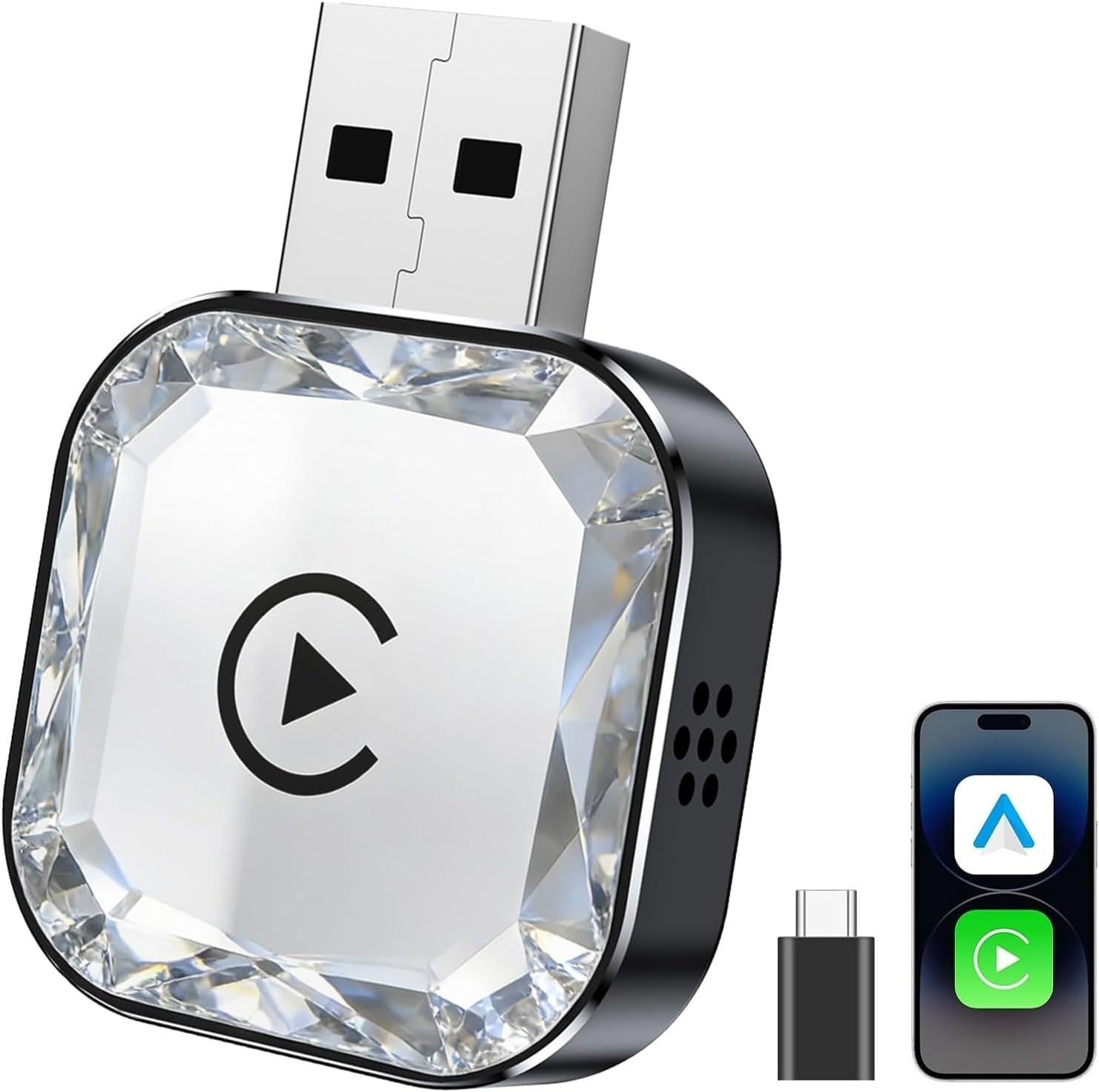 2026 Wireless CarPlay Android Auto Adapter, 2-in-1 Wireless CarPaly Dongle, Fast Auto-Con…