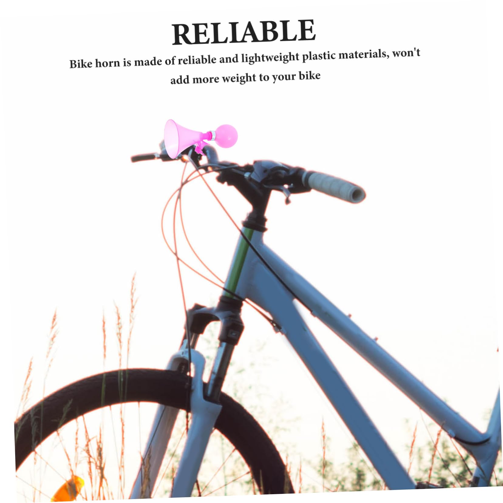 Klaxon de Vélo Rose pour Garçon et Filles, Klaxon à Air en Plastique Léger, Avertisseur Sonore de Sécurité, Accessoire Vélo Électrique et Trottinette, Signalement Plusieurs Styles
