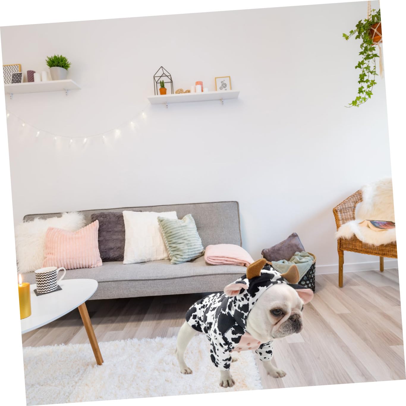 Mipcase 2stücke Kawaii Kuhkostüm Für Haustiere Lustige Tierbekleidung Für Hunde Und Katzen Dekorative Kleidung Für Besondere Anlässe Und Fotoshootings Warm Und Stilvoll