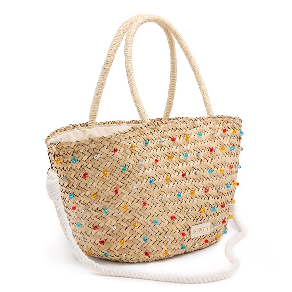 Gioseppo|Bolso tipo Capazo de mujer HOWLAND forro interior poliéster |Moda Playa Verano | Cierre cremallera y bolsillo interior| Bolso bohemio uso diario y viajes