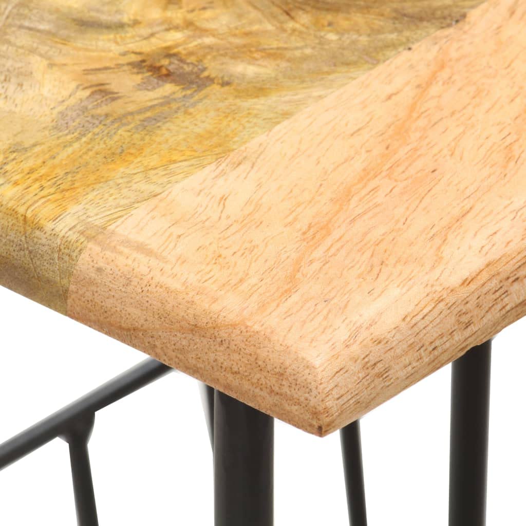 Hothingwell Revistero Madera Maciza Mango 40x30x50 cm | Base acero recubrimiento polvo, robusto y duradero, mesa auxiliar y mesita noche, fácil montaje