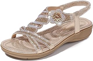 Women's Summer Sandals Casual Comfortable Beach Bohemian Flat Sandal Shoes