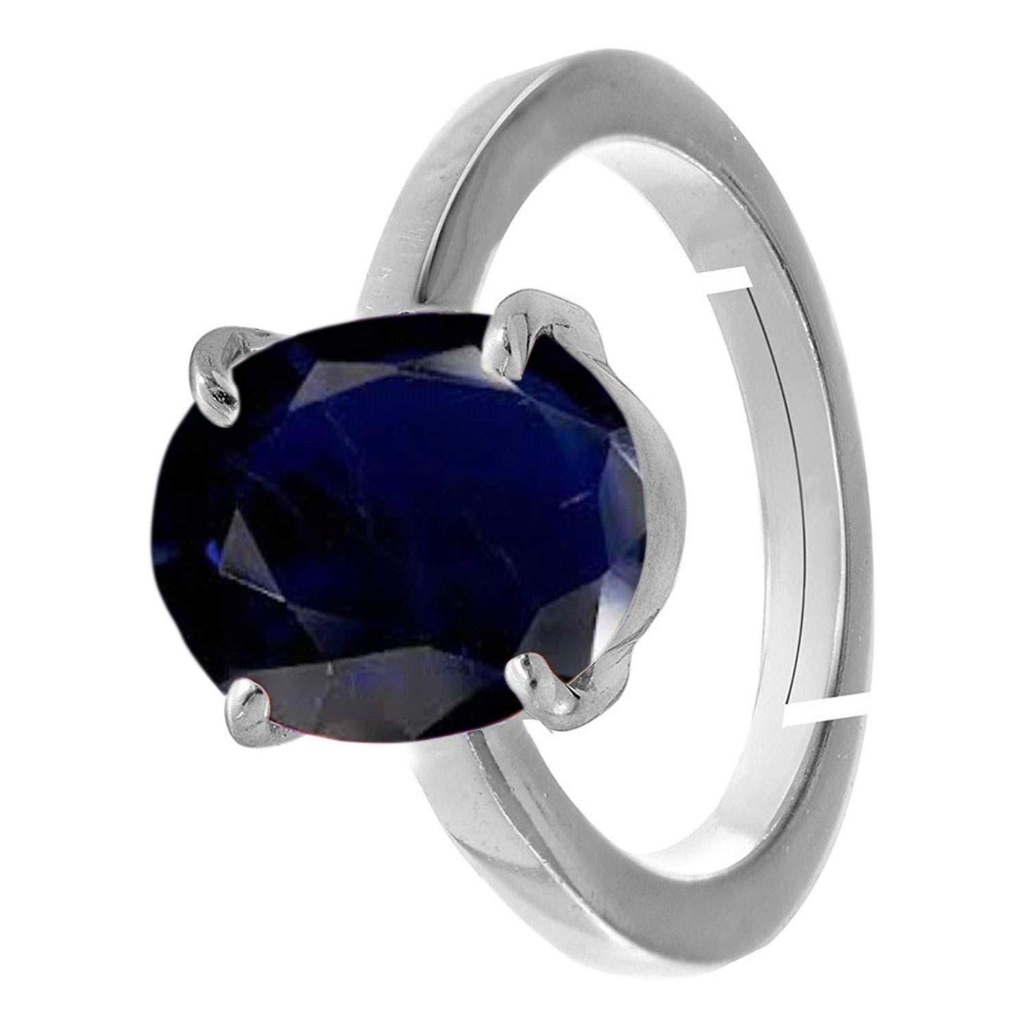 8.25 Ratti 7.75 Carat A+ Quality Natural Blue Sapphire Neelam Gemstone Ring for Women's and Men's-image-30