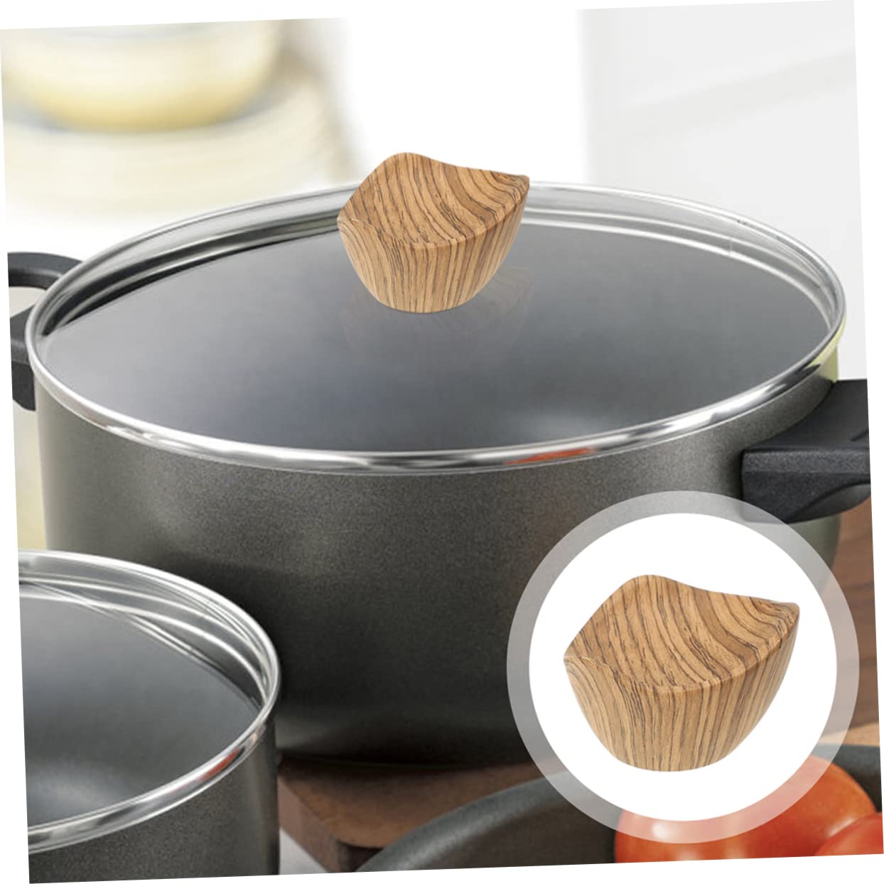 Healifty de Manijas de Repuesto para Tapas de Ollas y Sartenes 4 Piezas Material Sintético Resistente Que Previene Quemaduras, Accesorio Funcional para Utensilios de Cocina