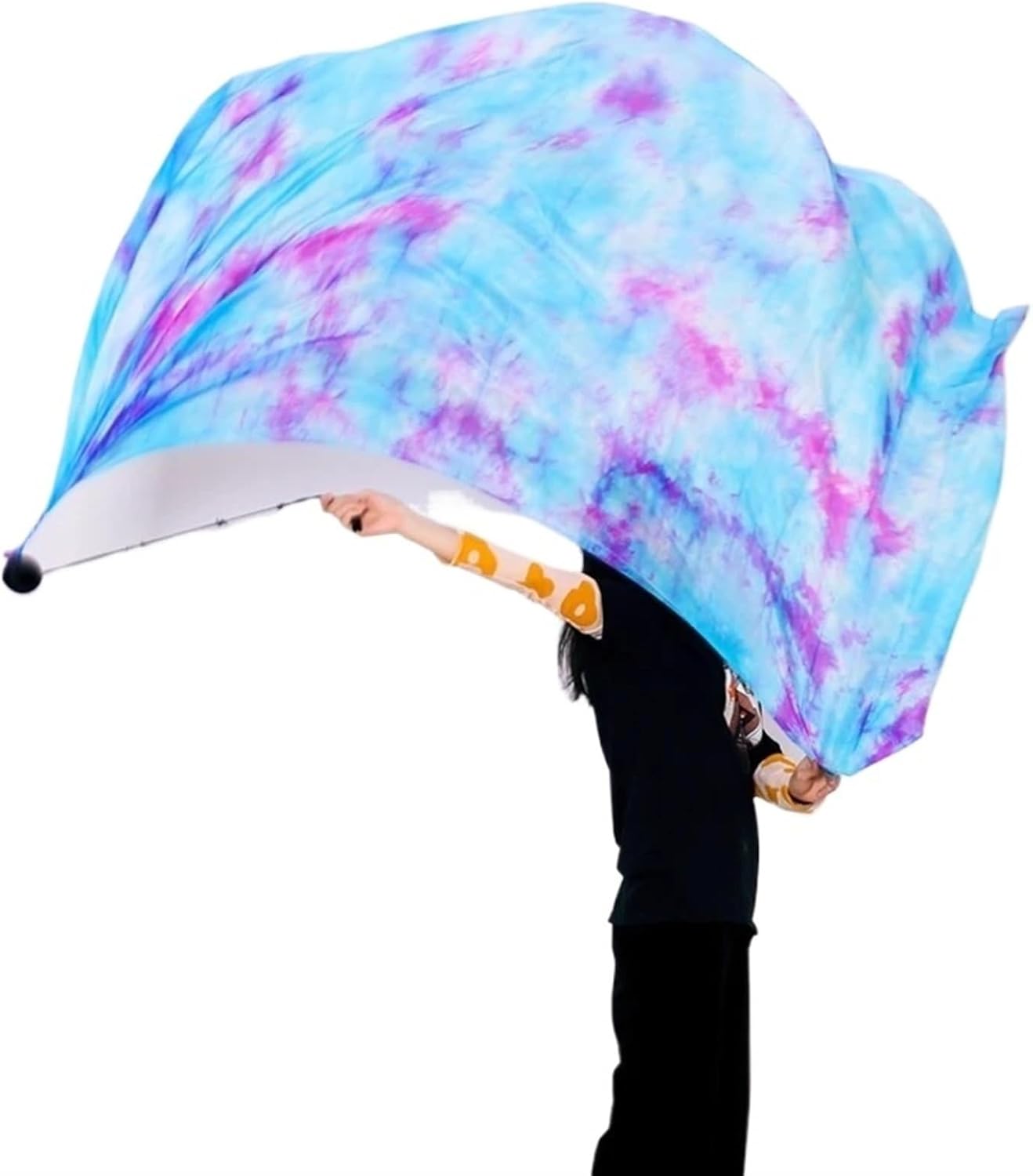 Dance Silk Veil Poi， Belly Dance Silk Veil Ball Women Belly Dance Accessories Multicolor Dance Silk Veil Throw Ball