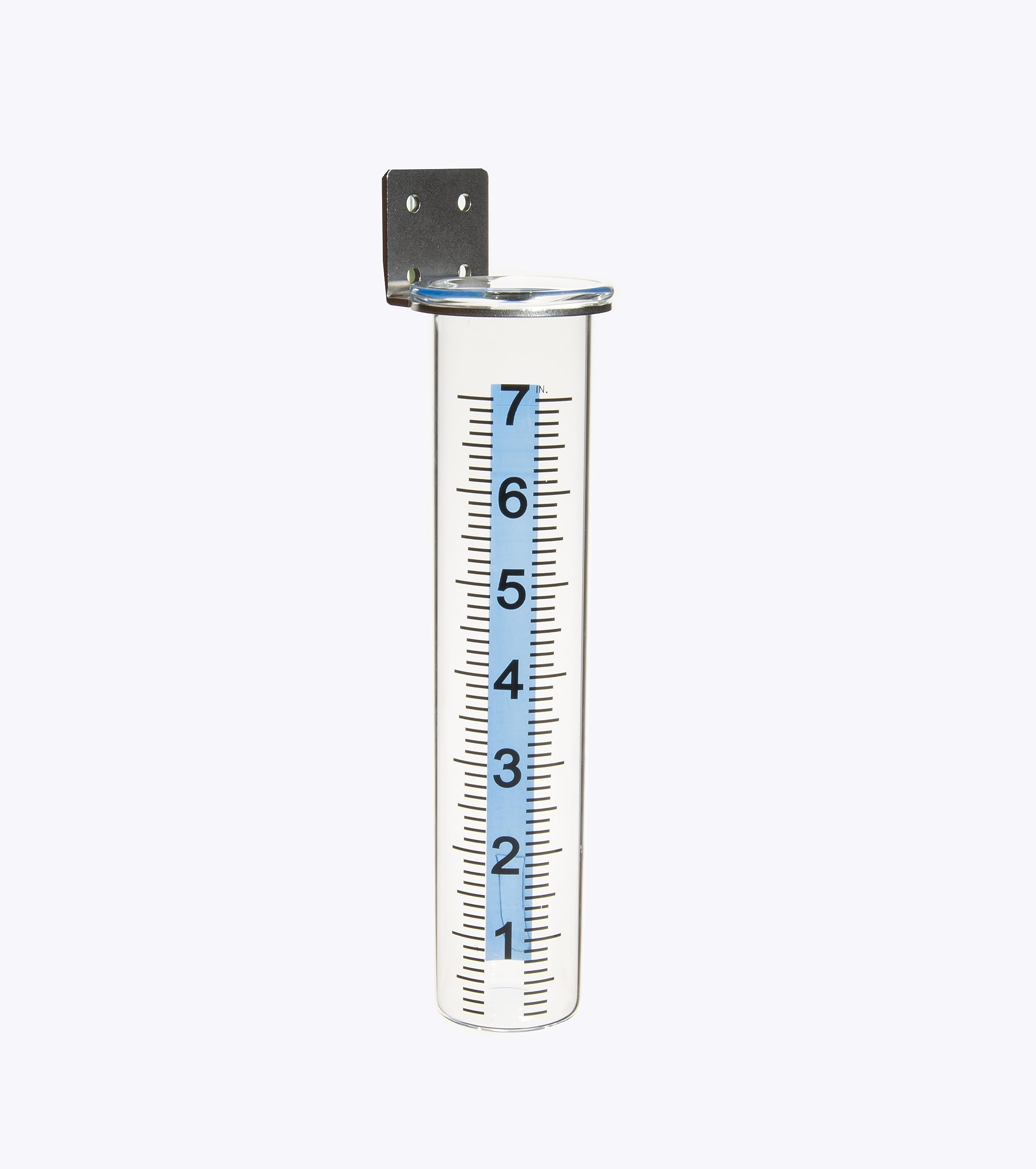 Medidor de Lluvia de Capacidad de 7 Pulgadas con Soporte de Acero Inoxidable, medidor de Lluvia de Montaje en Poste para Patio, jardín, al Aire Libre, hogar (Estilo B)