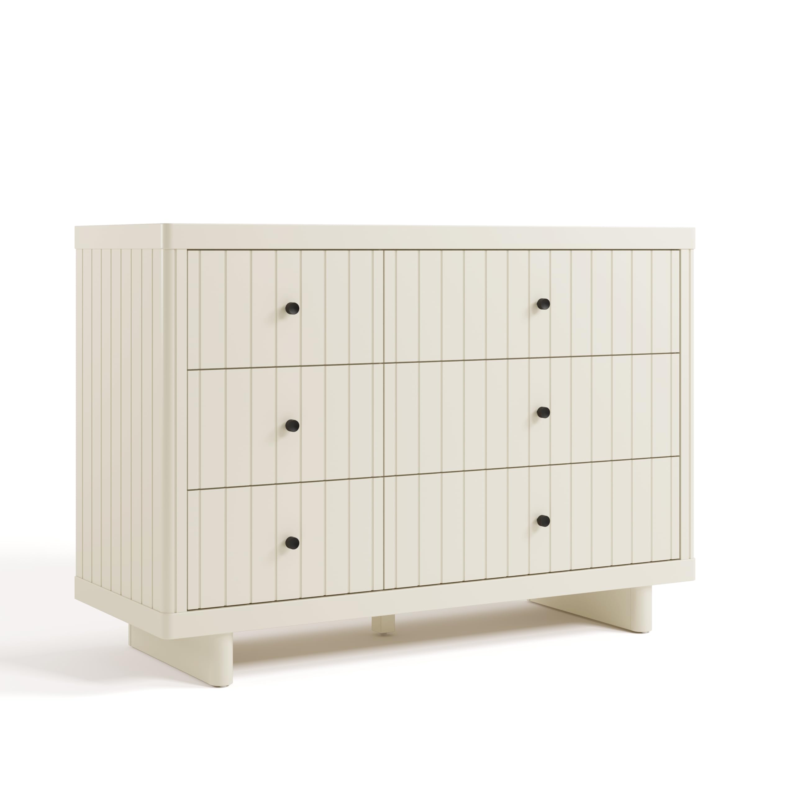 Storkcraft Kyoto 6 Drawer Dresser (Frosted Oat) - GREENGUARD Gold Certified, Nursery & Kids' Bedroom, Safety Interlocking Drawer System, & Easy