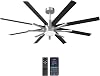 60 inch White Ceiling Fans with Lights and Remote, Flush Mount Ceiling Fan for Living Room Bedoom,6 Speed Reversible,8 Blades and 9 Lights,3 CCT,White Gold