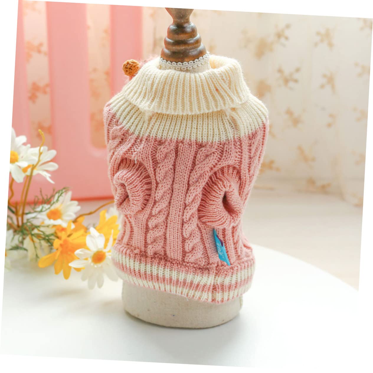 BESPORTBLE 3st Welpenweste Aus Baumwolle Haustier Welpenpullover Winterpullover Für Hunde Kleine Hundepullover Hunde-Hoodie Welpen-Pullover Warmer Welpe Bequemer Hoodie Hundemäntel Stoff Rosa