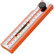 Foldable Depth Measuring Ruler Woodworking Multi Angled Marking Ruler with Adjustable Positioning Scribing Protractor Marking Gauge Tool