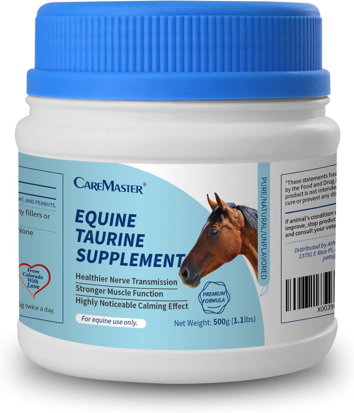 Taurine Pure Powder Equine Supplement for Horse 500g