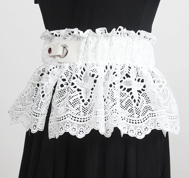 Womens Lace Belt Faux Leather Wrap Self Tie Waist Belt Cinch Boho Dress Belts4