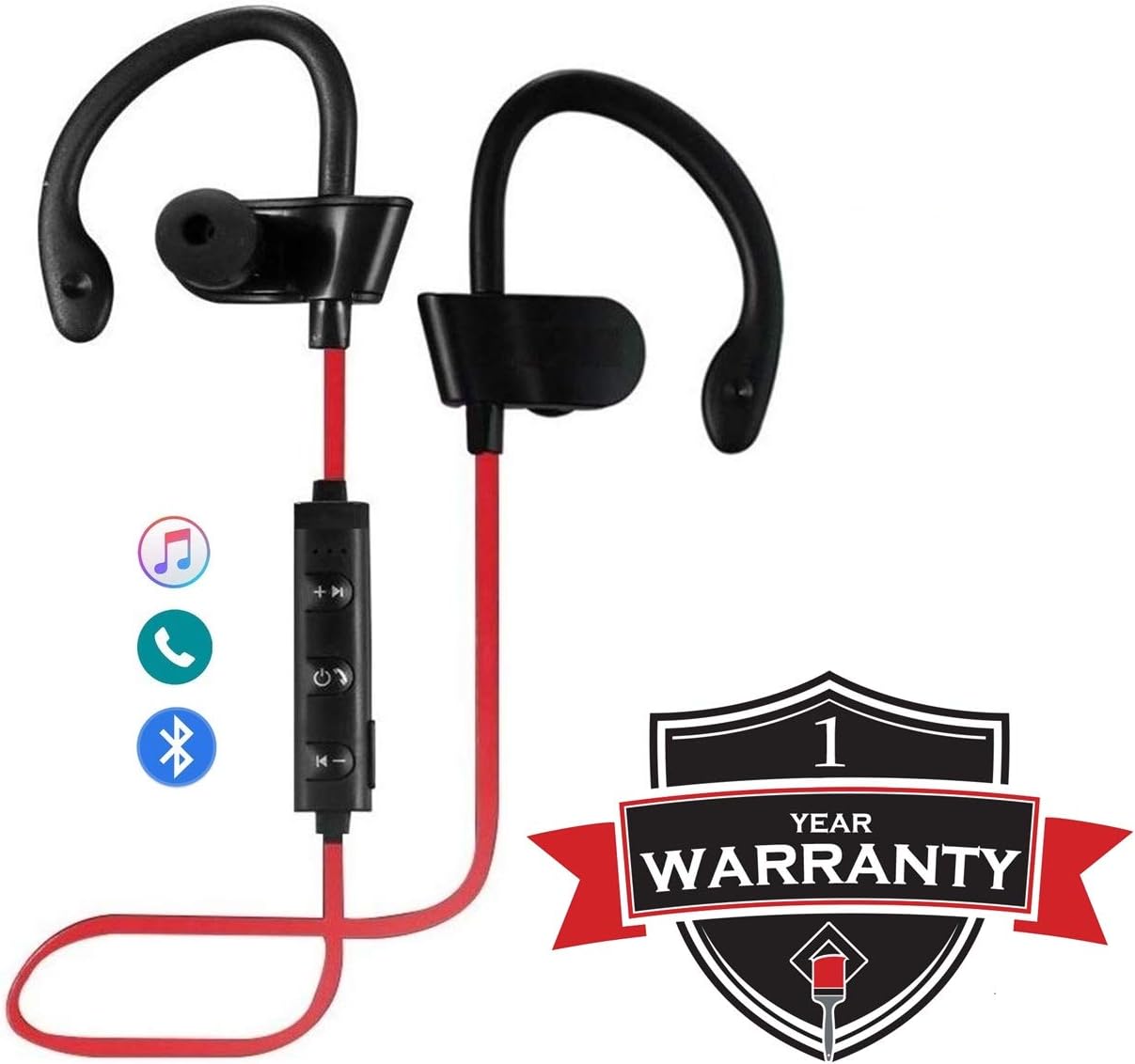 Infinizy QC10 Sports Bluetooth Wireless Earphone with Immersive Sound and Hands Free Mic Headphone,Headset for All Smartphones & Tablets