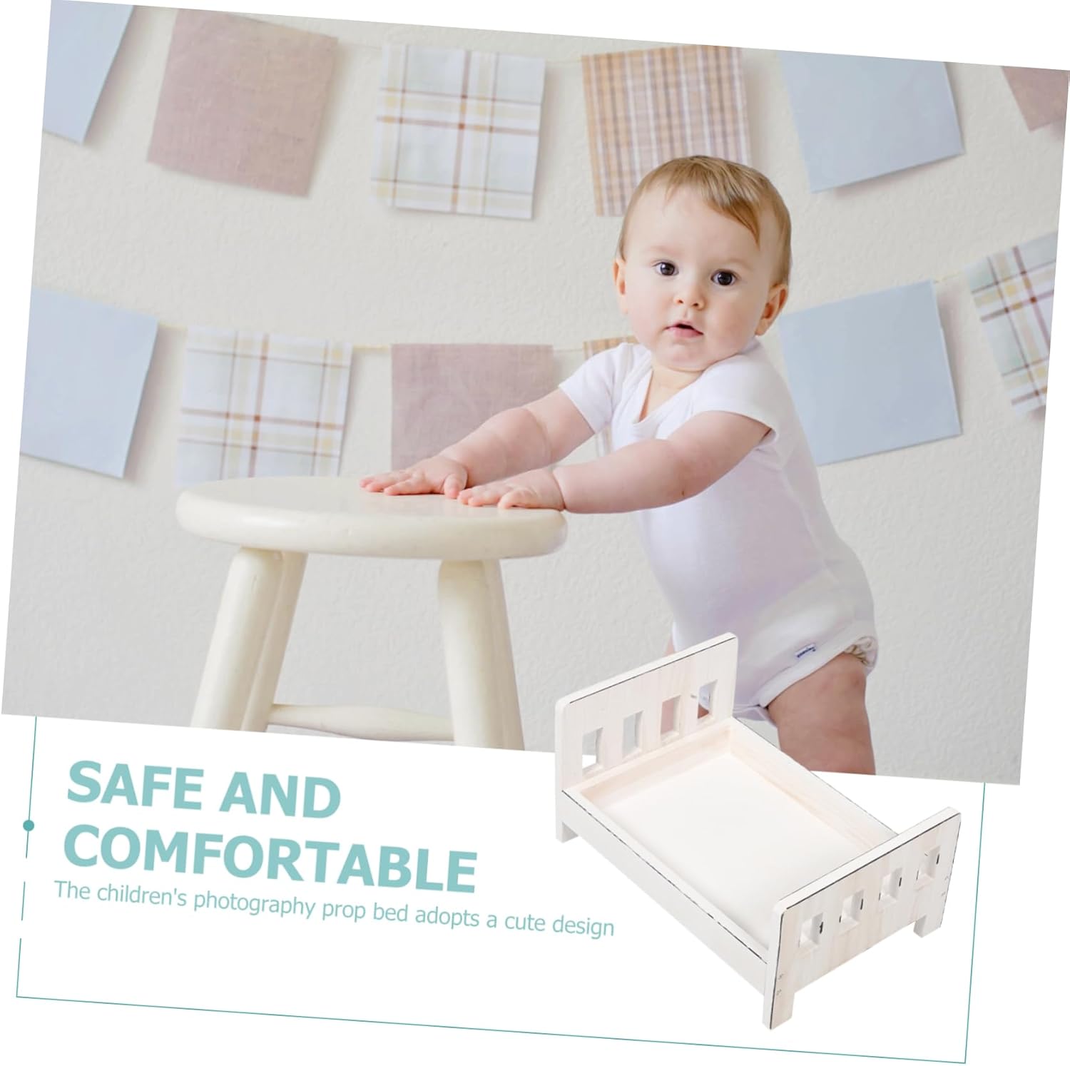 Vintage Photo Bed Newborn Photography Prop for Boy Girl Photography Setup for and Newborn Sessions Design