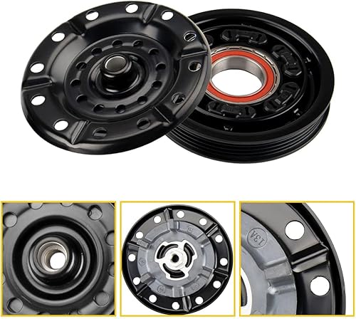 Miniatura 2 de Embrague del compresor de CA, kit de embrague del compresor de CA bobina de polea compatible con Yaris 2007-2012 1.5L Reemplazar 158318
