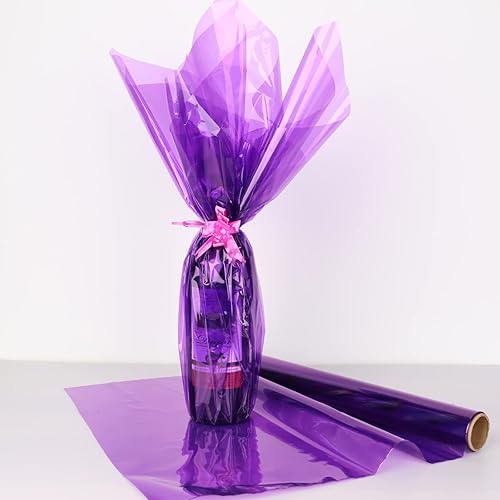 Miniatura 8 de CMFYHM Rollo de celofán iridiscente azul profundo I de 34 pulgadas de ancho x 50 pies de largo, violonchelo colorido, perfecto para cestas, regalos,