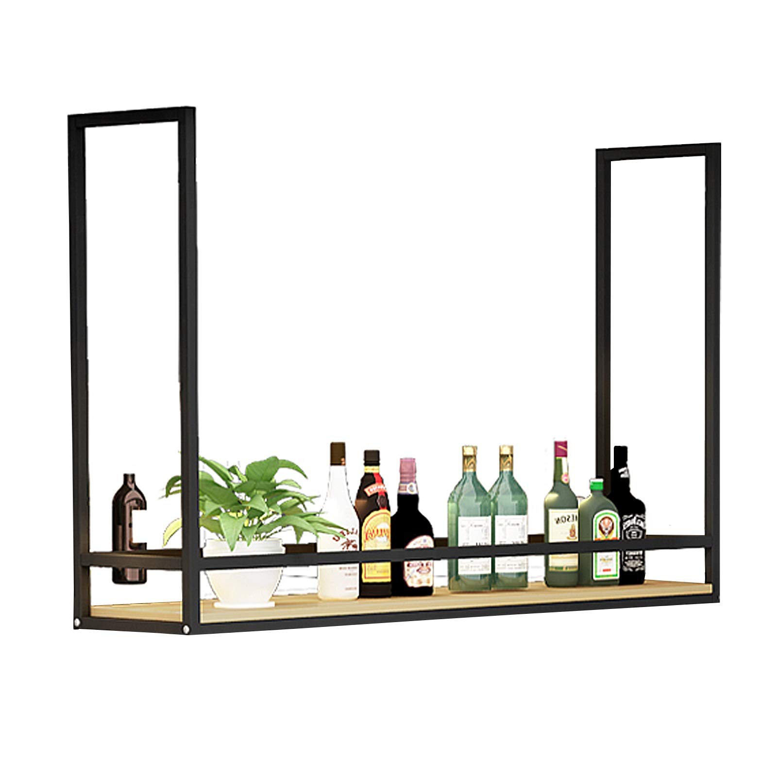 Support à bouteilles de vin en métal suspendu à 2 couches pour plafond de restaurant