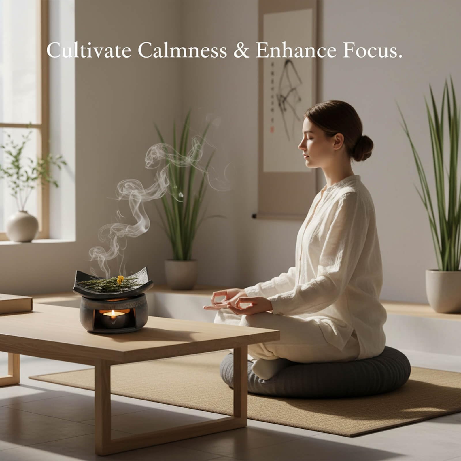 Keramik-Aromatherapie-Brenner für ätherische Öle, Räuchergefäß-Set mit Teelichthaltern für Zuhause, Büro, Meditation und Entspannung