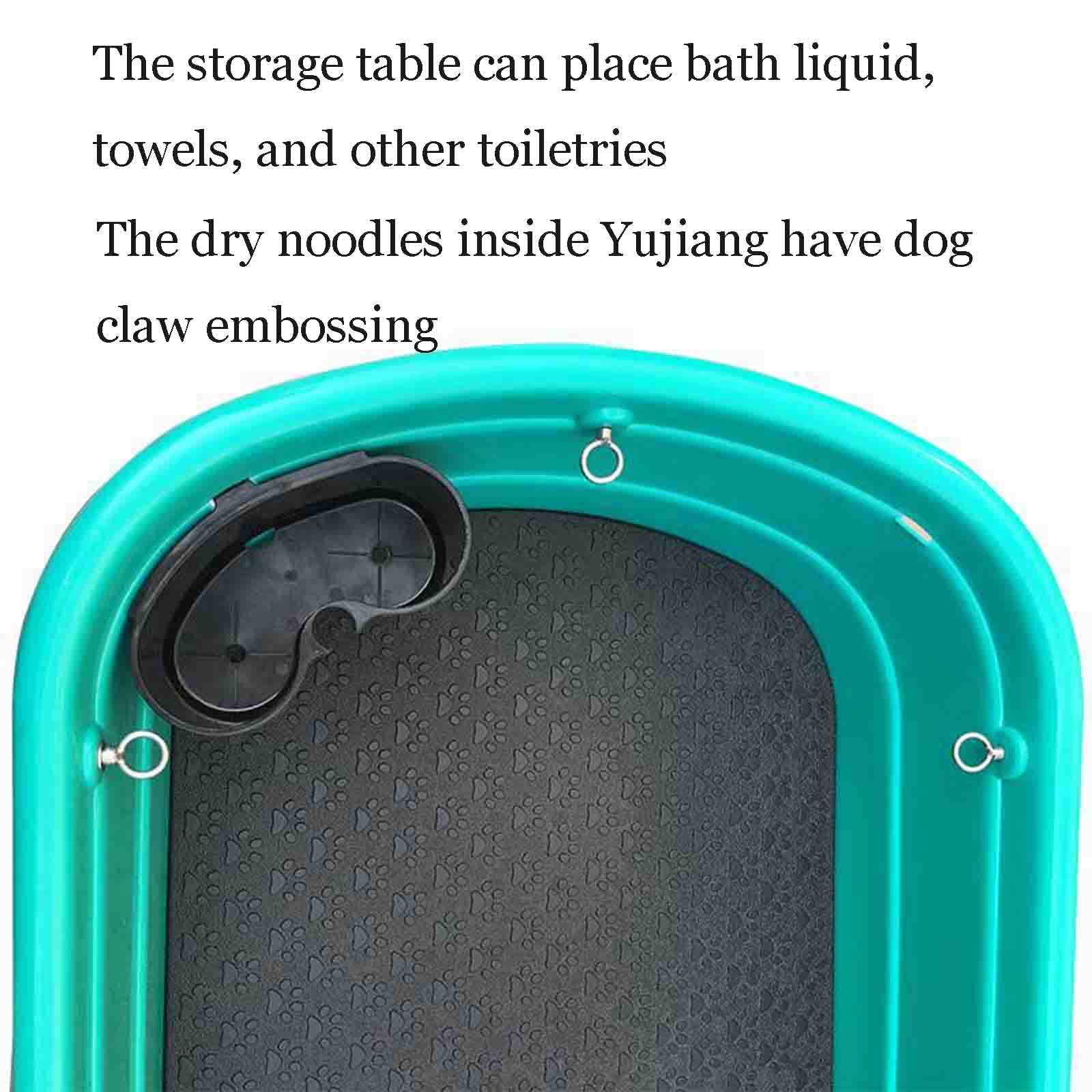 Vasca da Bagno in plastica per Cani di Piccola e Media Taglia Vasca da Bagno per Animali Domestici con Scala Mobile per Animali di Piccola e Media Taglia