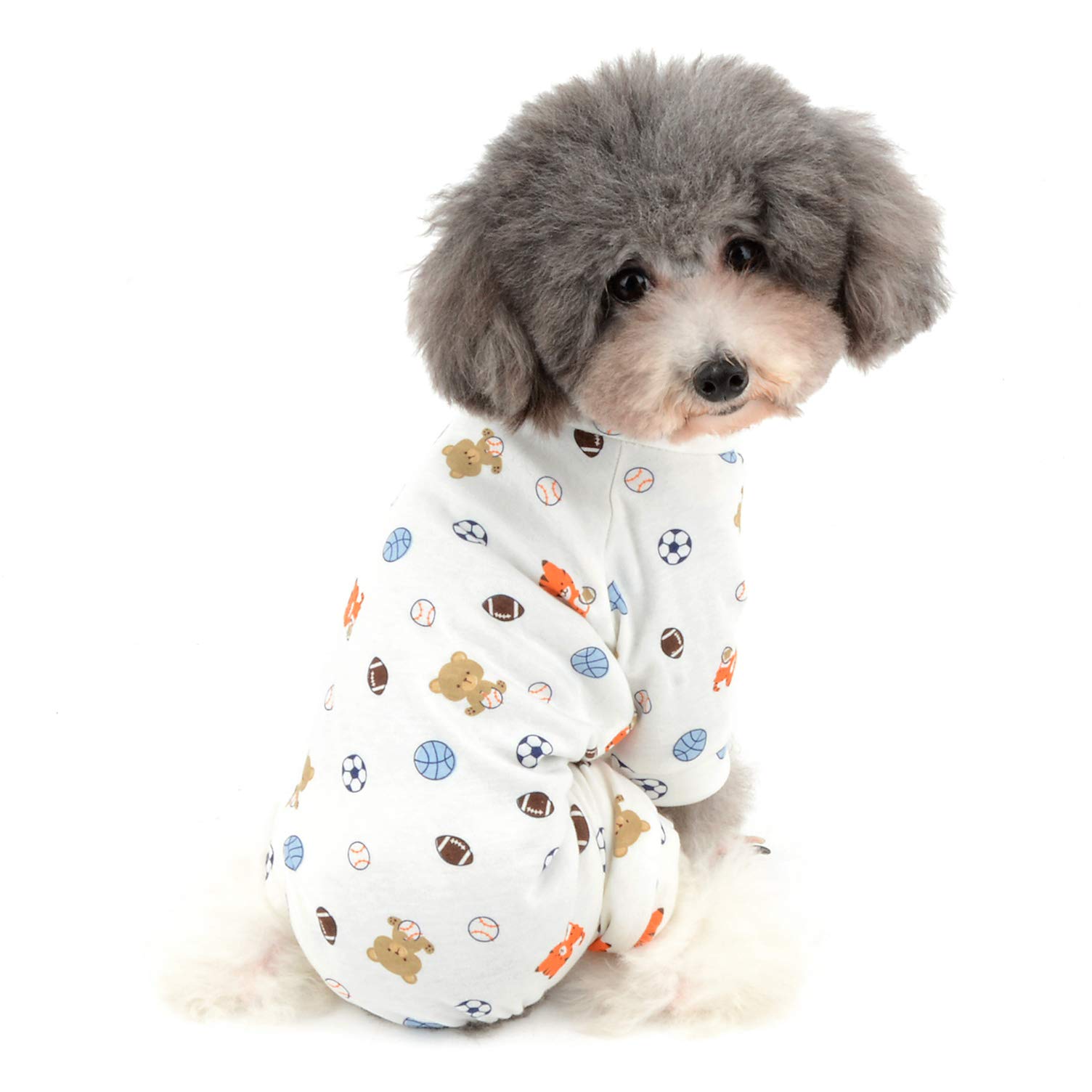 Pigiama in Cotone per Cani, con Stampa Adorabile, per Animali Domestici, con Motivo a Anatra, Stile Britannico, per cagnolini e Tutine, Vestiti per Cani da Compagnia