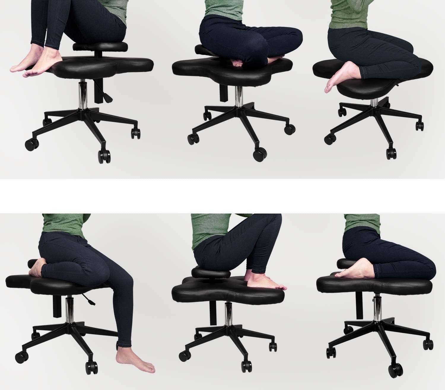 HANS Hans Meditation Chair,Cross Legged Kneeling Chair for Ergonomic Posture Corrective Seat (Balck) 211 211