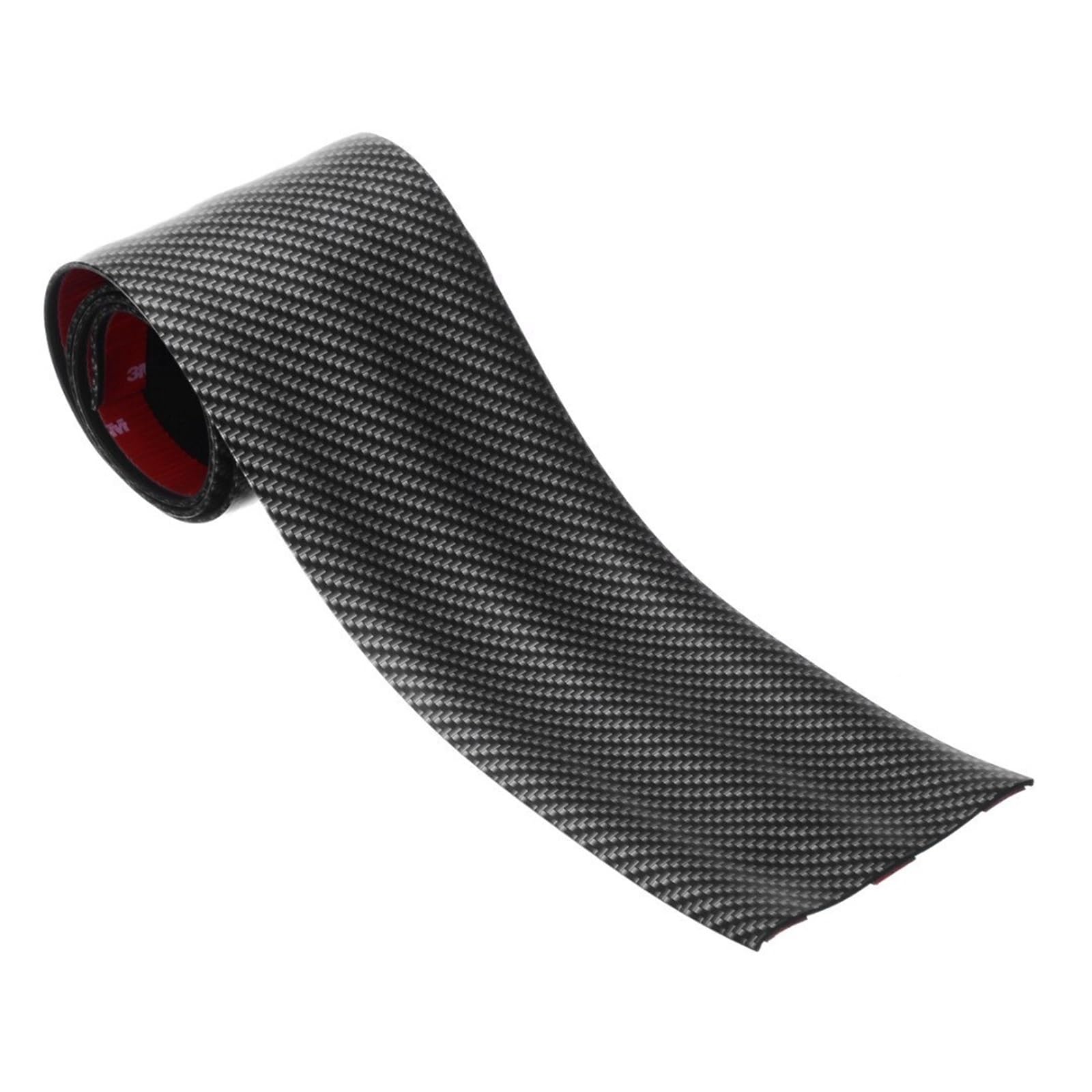 protezione paraurti auto Car Styling 3/5/7/10CM 1M Striscia di gomma per modanatura in stile carbonio per auto Protezione morbida nera per soglia porta Adesivi di protezione(10cm)