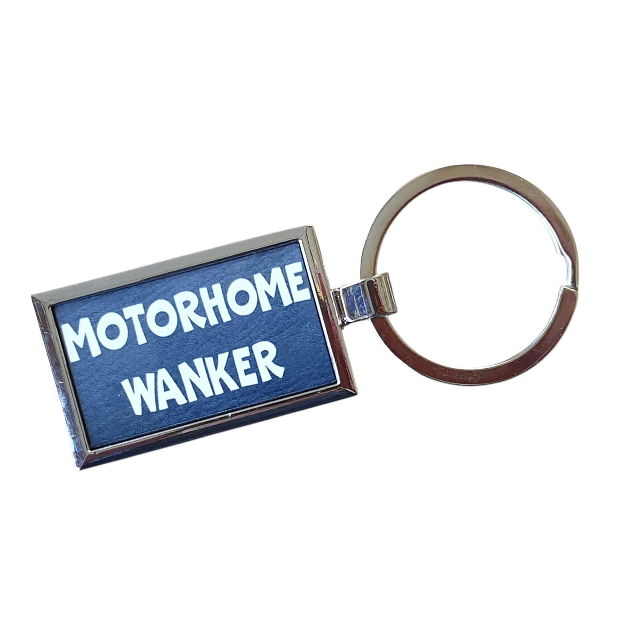 Decalarama Chrome Motorhome Keyring Gift - Motorhome Wanker - Nice Fun Cute Cheeky Metal Key Chain Novelty Present