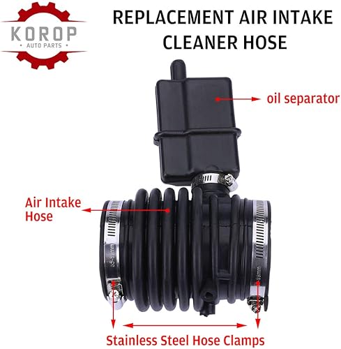 Miniatura 4 de Manguera de admisión del limpiador de aire reemplaza a 16576-1AA1A 16576-1AA0A para Nissan Murano 2009-2013 y Quest 2011-2017 mangueras de tubo de