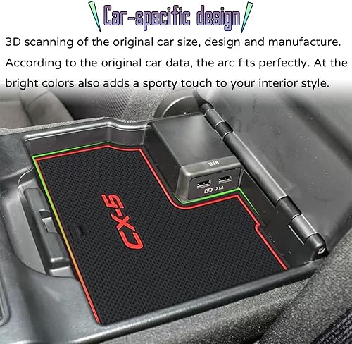 Miniatura 6 de Accesorios interiores personalizados, 18 piezas para Mazda CX-5 2017 2018 2019 2020 2021 2022 cubierta de consola central, almohadilla de ranura de