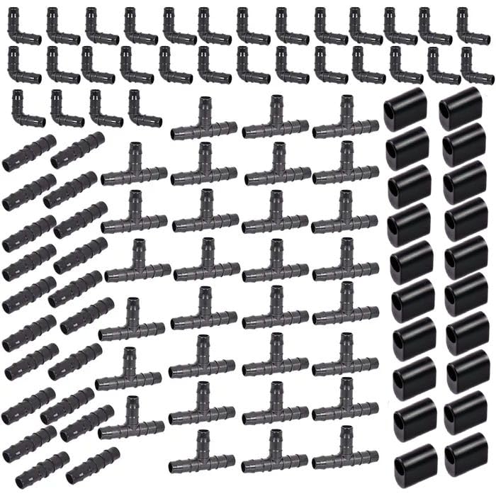 HydroSure Essential 13 mm Barbed Fittings Pack (XL) - Extra-Large Garden Irrigation Connector Kit with Multiple 13 mm Barbed Fittings for Quick and Secure Hose, Tubing or Drip Line Assembly