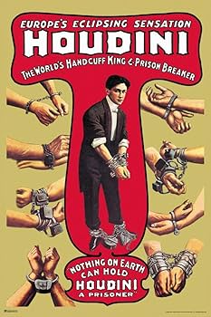 希少 ビンテージ 博物館 網走刑務所 プリズナー 囚人 ポスター レトロ 当時物 Amazon.co.jp: Poster Foundryハリー・フーディーニ 手錠 脱出