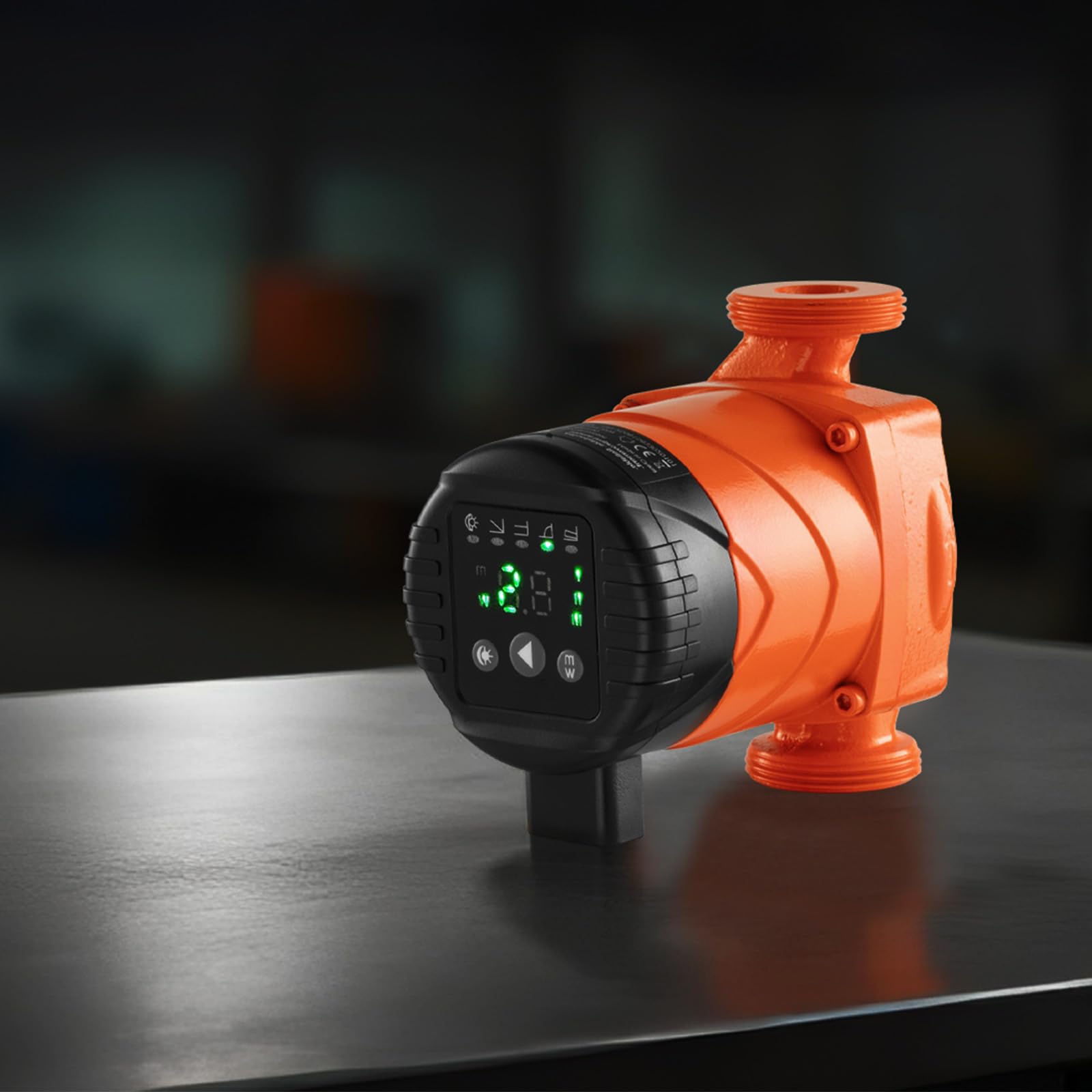 VEVOR LPS25-6BP/130 Bomba de Circulación de Alta Eficiencia, 58 L/min Elevación Máxima 6 m, Bomba de Agua Caliente de Hierro Fundido, Conexión Roscada, para Sistemas de Calefacción