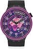 Swatch Big Bold Lacquered Unisex Watch Casual Polymer Black Automatic Waterproof Touchdown