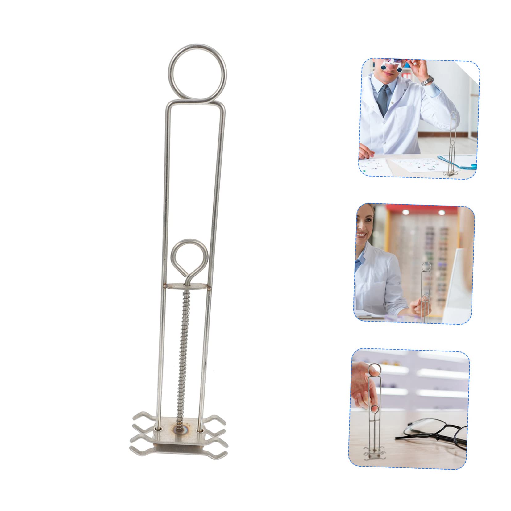 TOVINANNA Dye Lens Holder Stand Stainless Steel Rack Lens Tinting Clamp Spring Clip Easy Install for Optical Shop