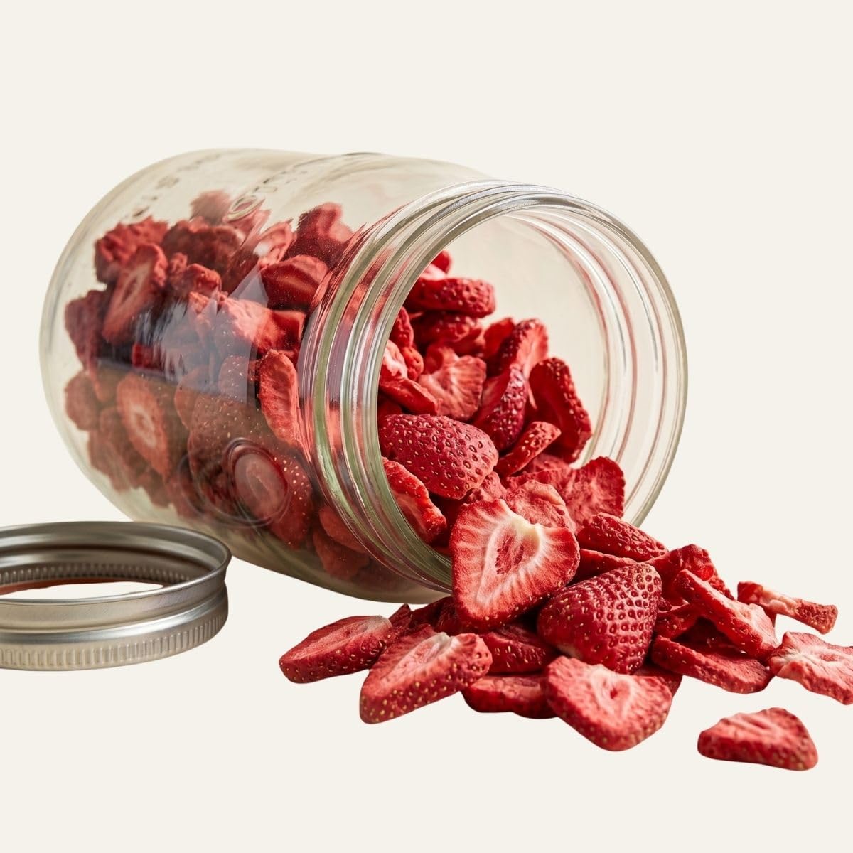 NULTHY 250g Fresas Liofilizadas - Snack 100% Natural, Sin Azúcar Añadido. Fruta Deshidratada Crujiente para Batidos, Cereales y Repostería. Nutrición Saludable y Deliciosa
