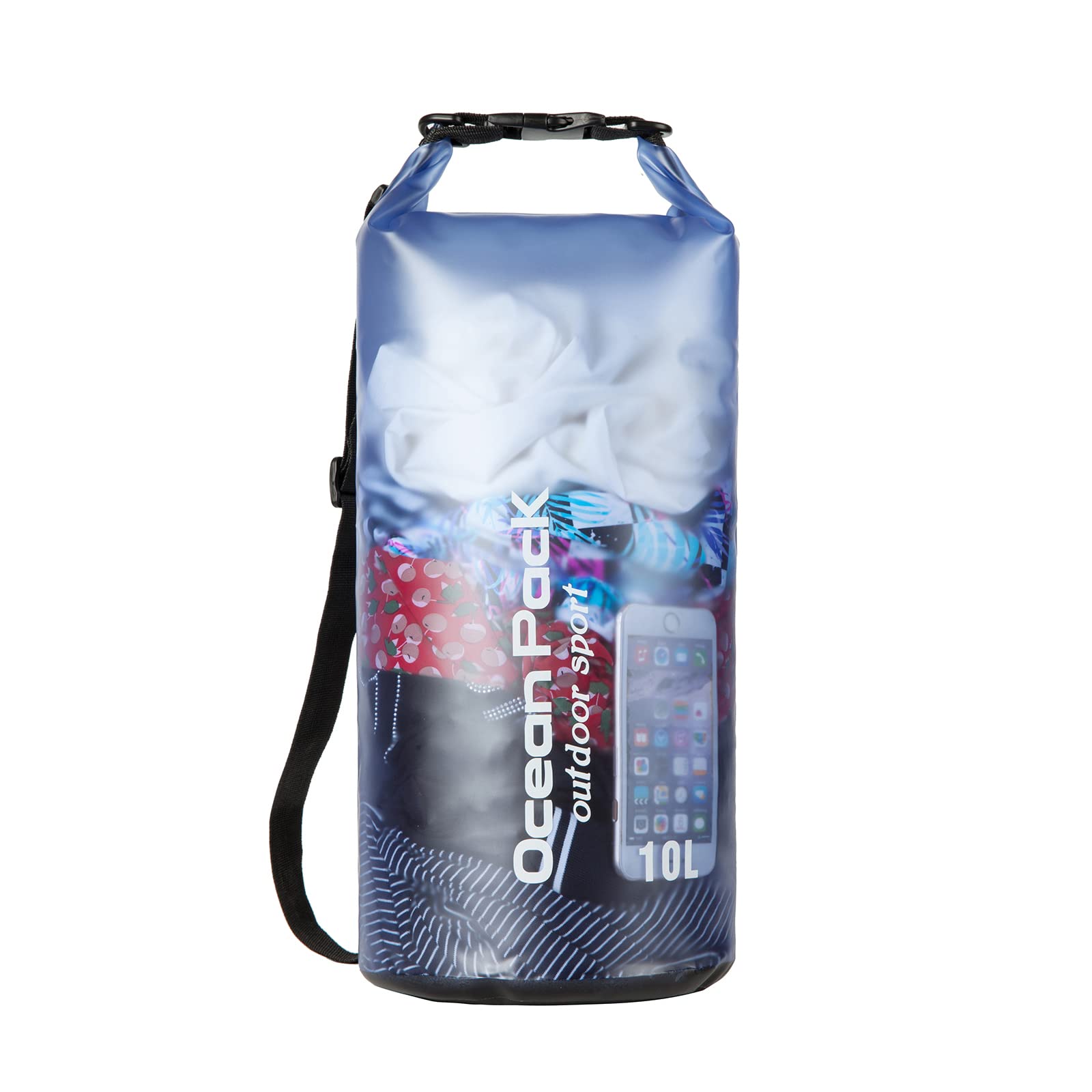 BaitooWaterproof Dry Bag,10L/20L Roll Top Waterproof Dry Bag Backpack For Kayaking Boating Swimming fow Women Men (Blue-10L)