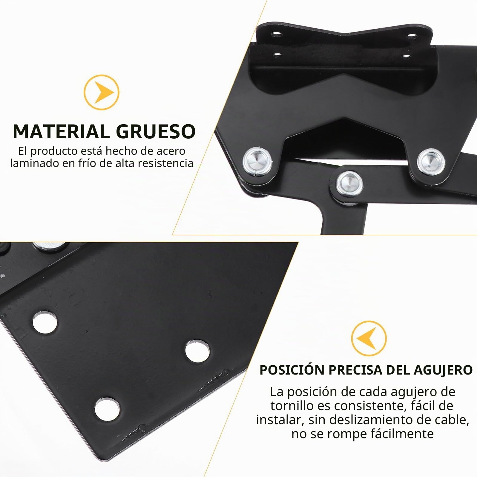 Mecanismo Hidráulico con Bisagra para Mesa Centro Elevable Marco Resistente con Amortiguador de Gas Multifuncional para Muebles Extensibles y Ahorro de Espacio